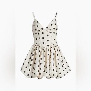 Nicholas the Label Apaline Polka Dot Cotton Bubble-Hem Minidress